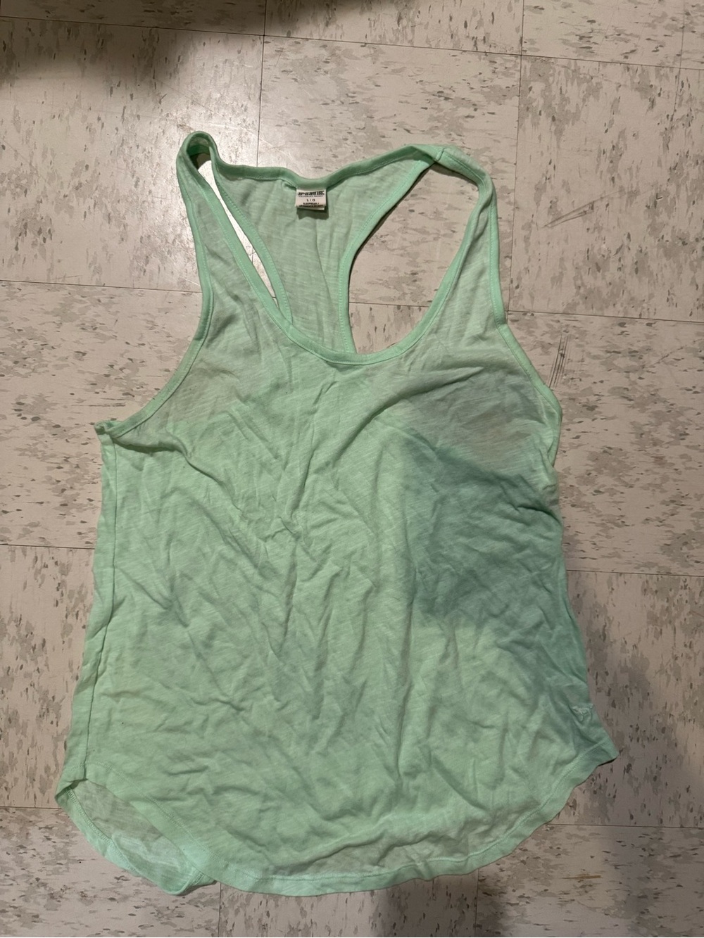 PINK Victoria's Secret Mint Green Racerback Tank